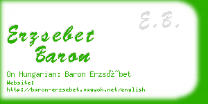 erzsebet baron business card